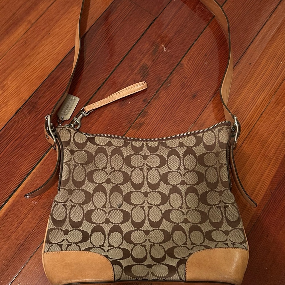 Coach Brown Signature Shoulder Bag